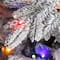 Glitzhome® 7.5ft Pre-Lit Flocked Full Fir Artificial Christmas Tree, Multicolor LED Lights
